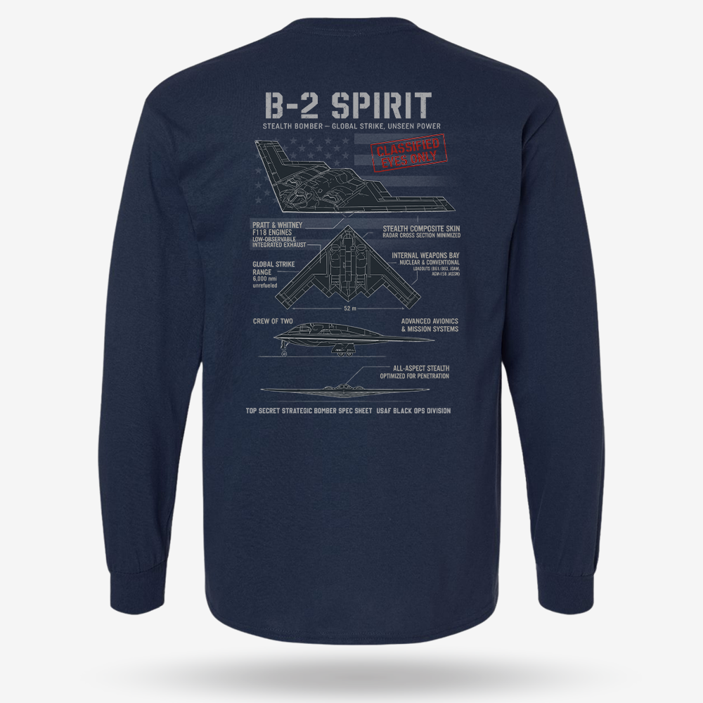 B-2 Spirit Schematic Long Sleeve