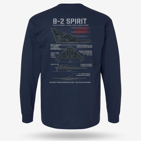 B-2 Spirit Schematic Long Sleeve