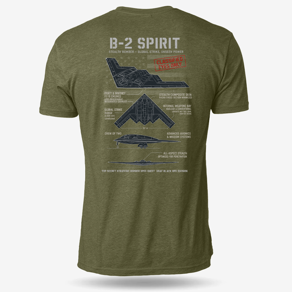 B-2 Spirit Schematic T Shirt