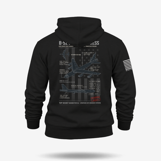B-52 Stratofortress Schematic Hoodie