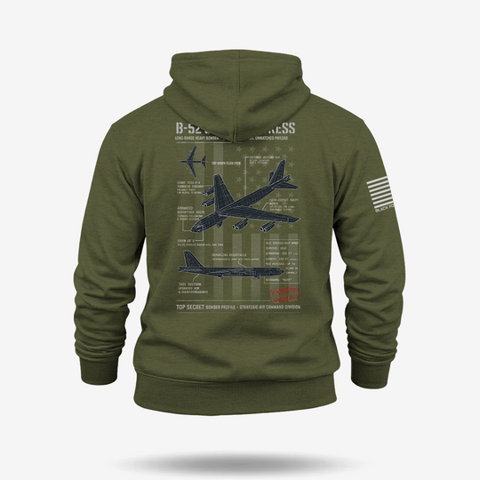 B-52 Stratofortress Schematic Hoodie