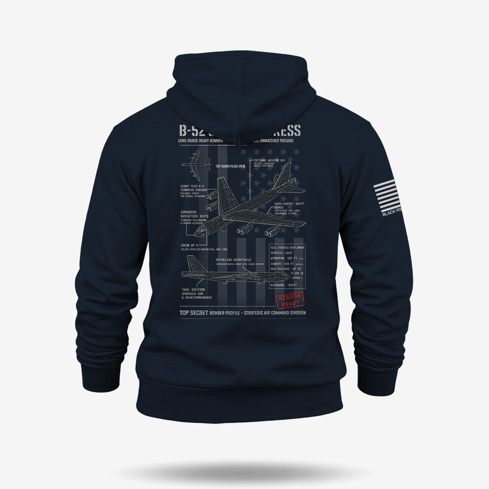 B-52 Stratofortress Schematic Hoodie