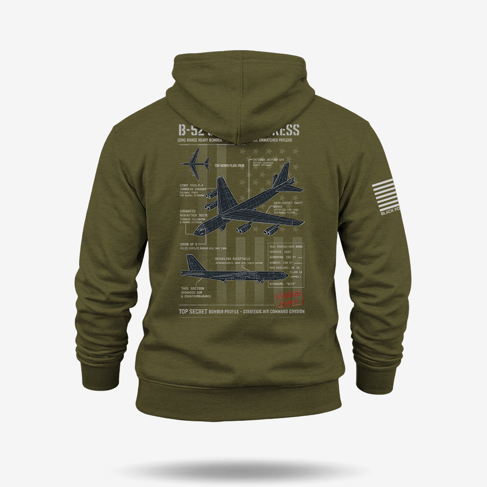 B-52 Stratofortress Schematic Hoodie