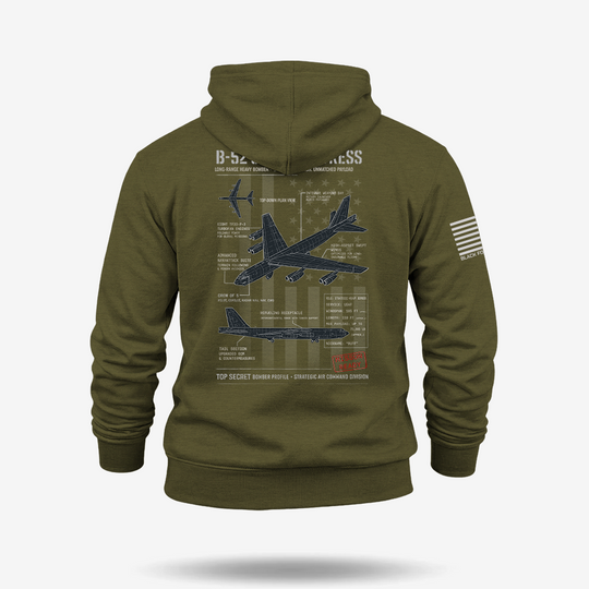 B-52 Stratofortress Schematic Hoodie