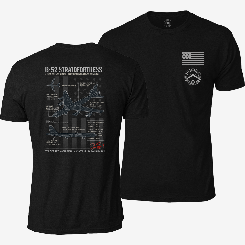 B-52 Stratofortress Schematic T Shirt