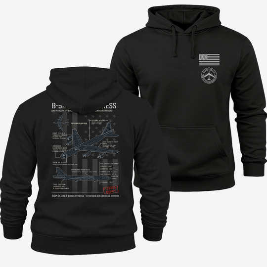 B-52 Stratofortress Schematic Hoodie