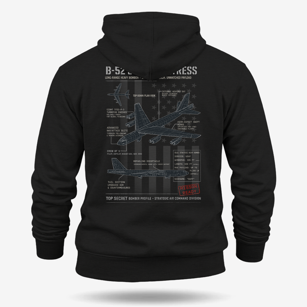 B-52 Stratofortress Schematic Hoodie
