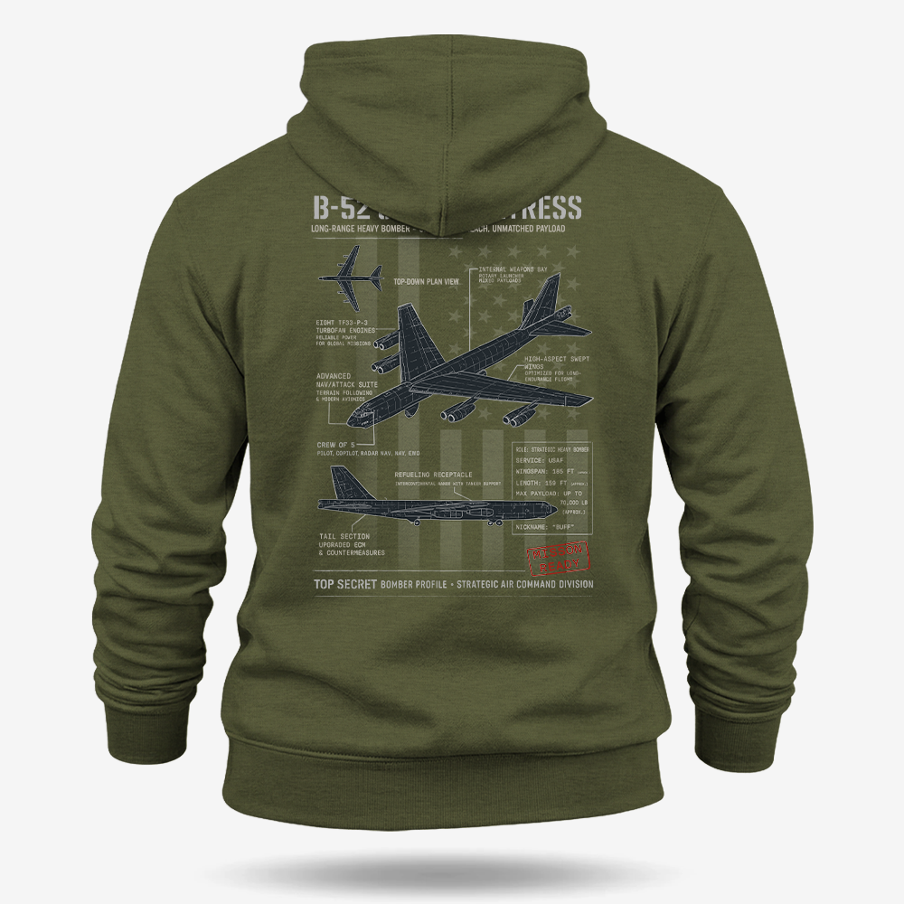 B-52 Stratofortress Schematic Hoodie
