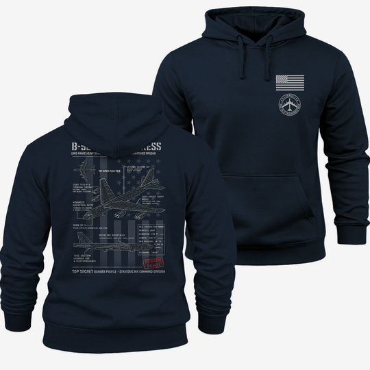 B-52 Stratofortress Schematic Hoodie