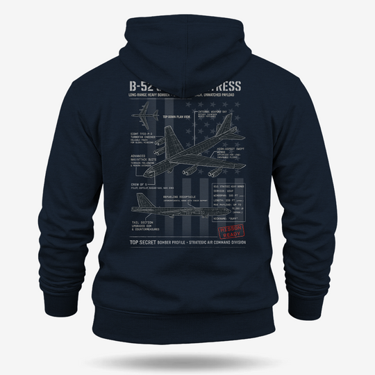 B-52 Stratofortress Schematic Hoodie