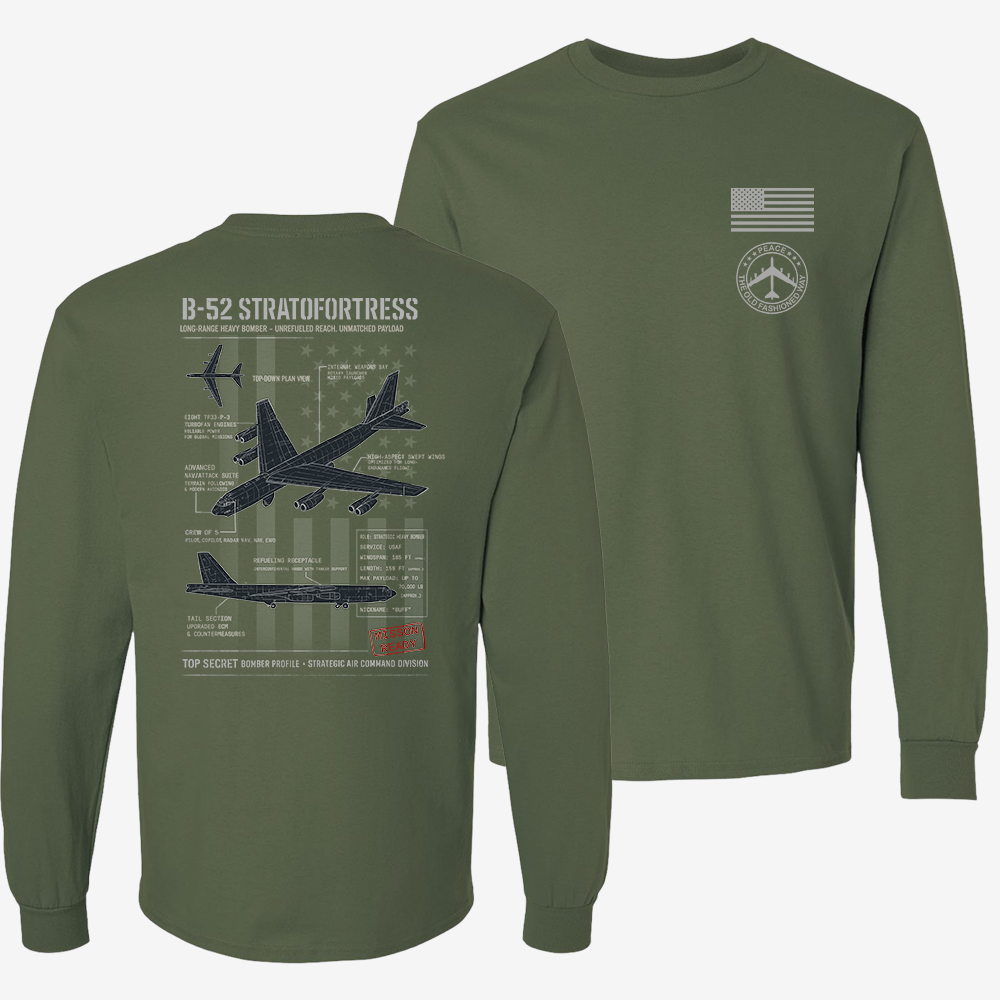 B-52 Stratofortress Schematic Long Sleeve