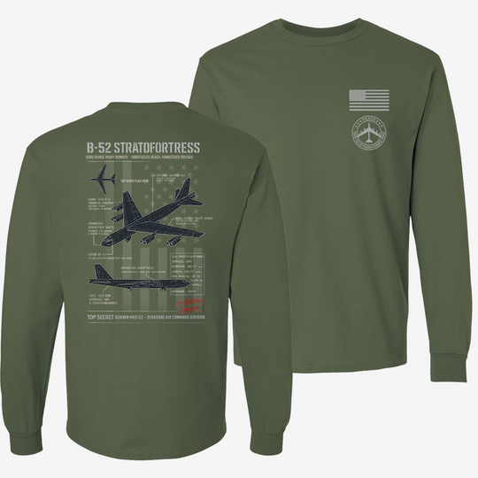 B-52 Stratofortress Schematic Long Sleeve