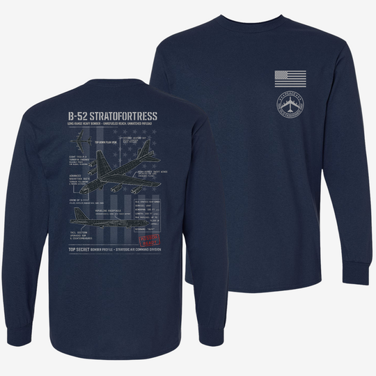 B-52 Stratofortress Schematic Long Sleeve