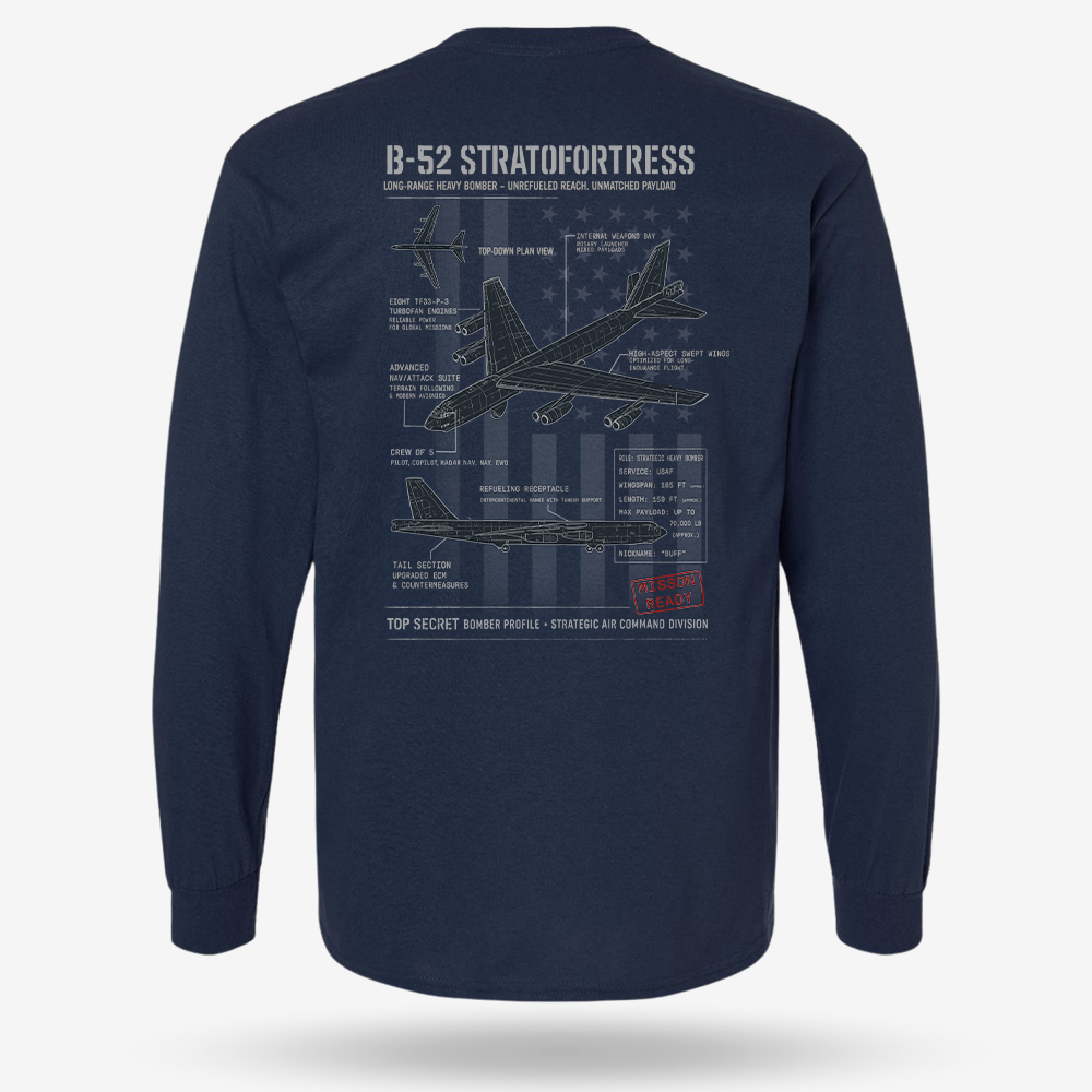 B-52 Stratofortress Schematic Long Sleeve