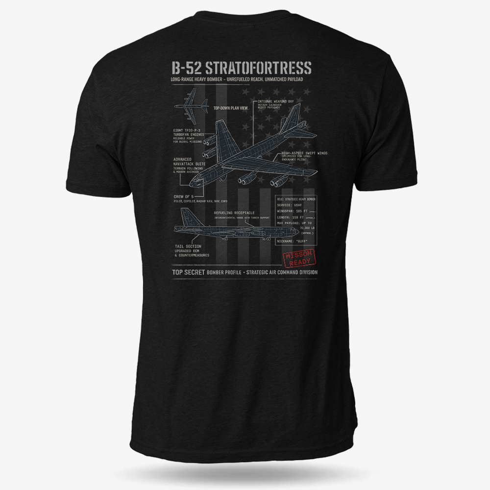 B-52 Stratofortress Schematic T Shirt