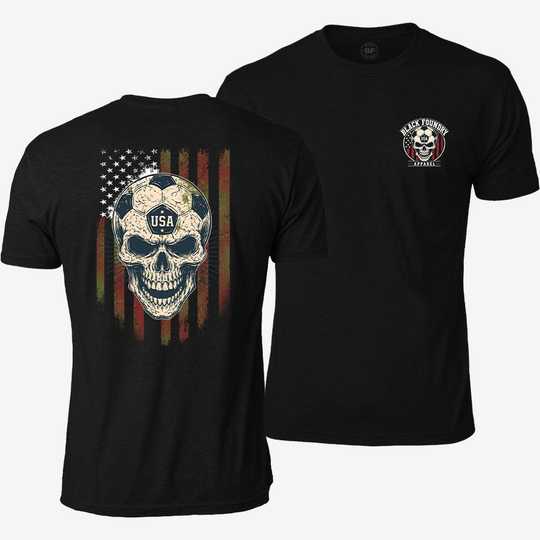 USA Soccer Skull T Shirt