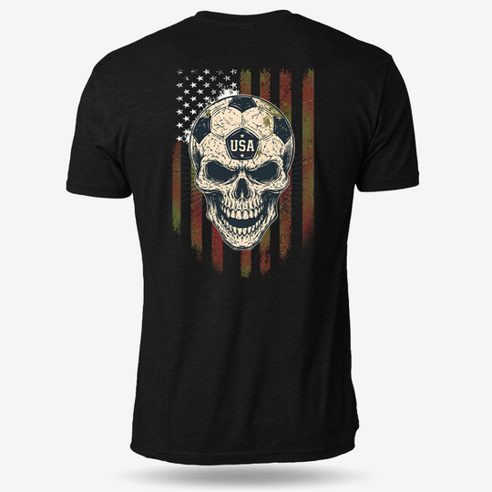 USA Soccer Skull T Shirt