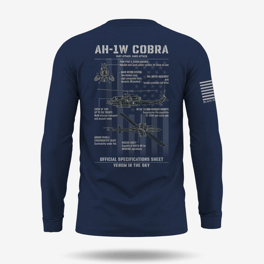 Bell AH-1 SuperCobra Schematic Long Sleeve