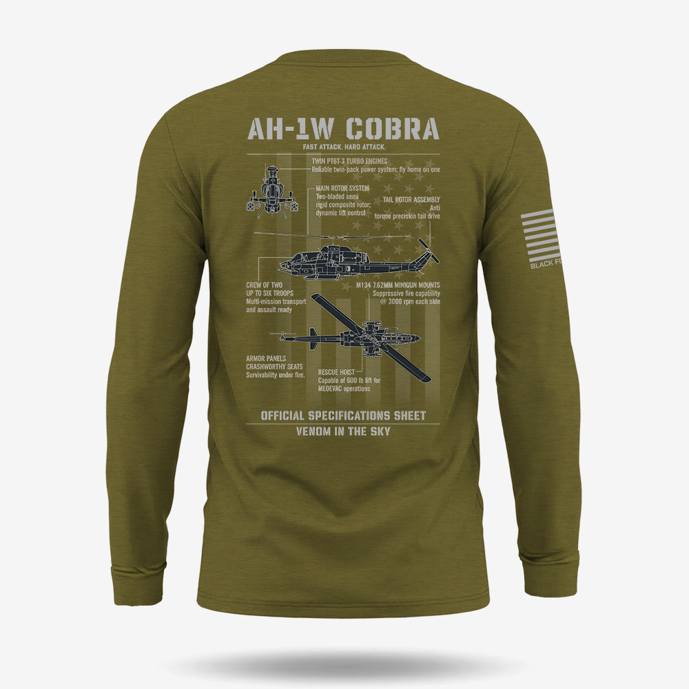 Bell AH-1 SuperCobra Schematic Long Sleeve