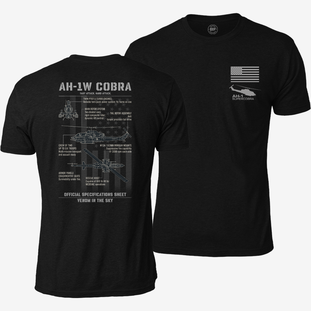 Bell AH-1 SuperCobra Schematic T Shirt