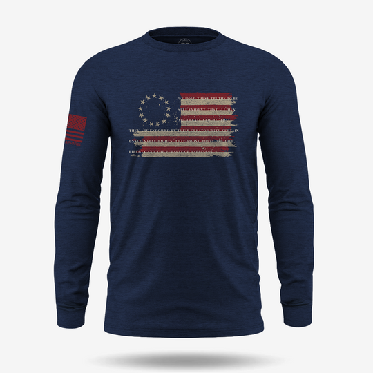 Betsy Ross America Flag Declaration Long Sleeve
