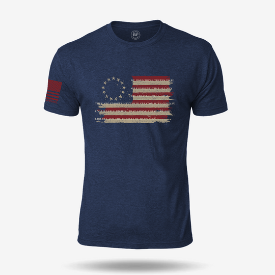 Betsy Ross America Flag Declaration T Shirt