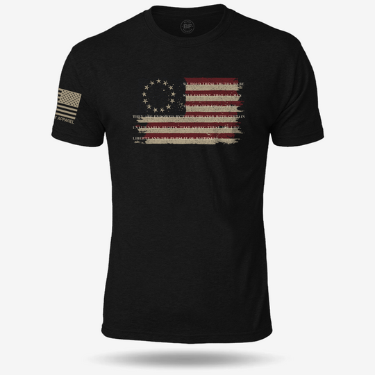 Betsy Ross America Flag Declaration T Shirt