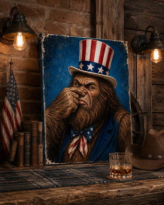 Bigfoot Smells Freedom - Canvas Poster