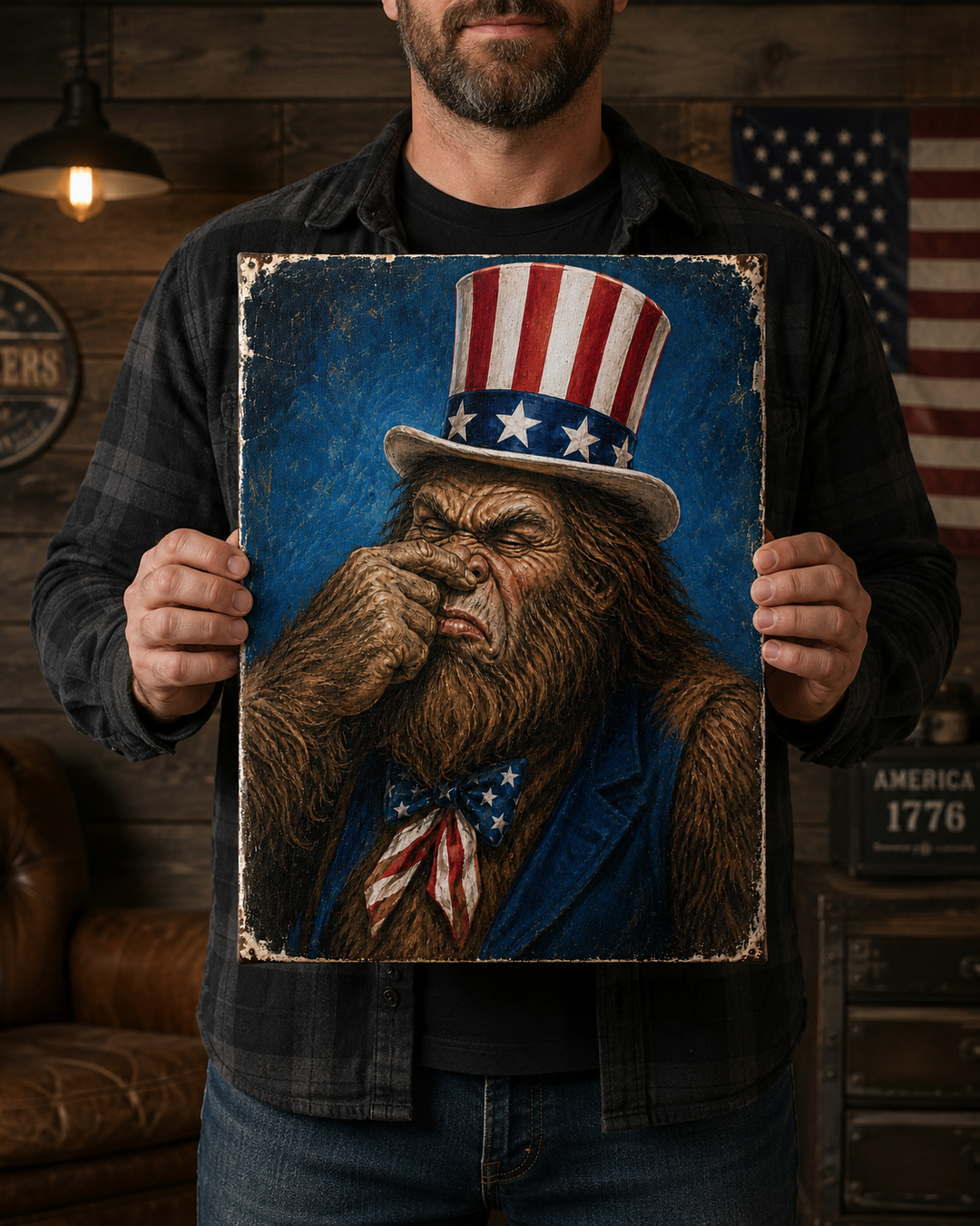 Bigfoot Smells Freedom - Canvas Poster