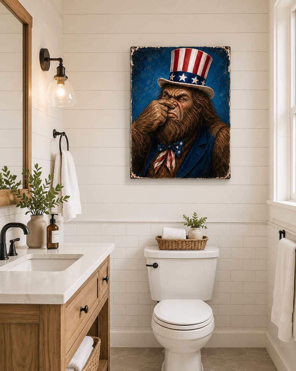 Bigfoot Smells Freedom - Canvas Poster