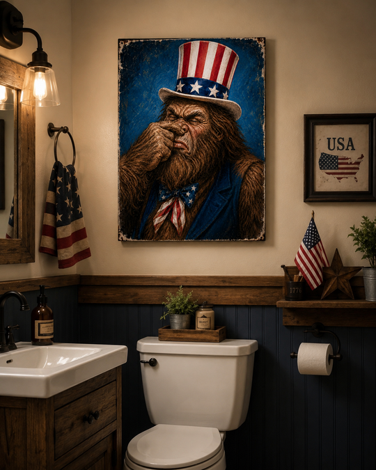 Bigfoot Smells Freedom - Canvas Poster
