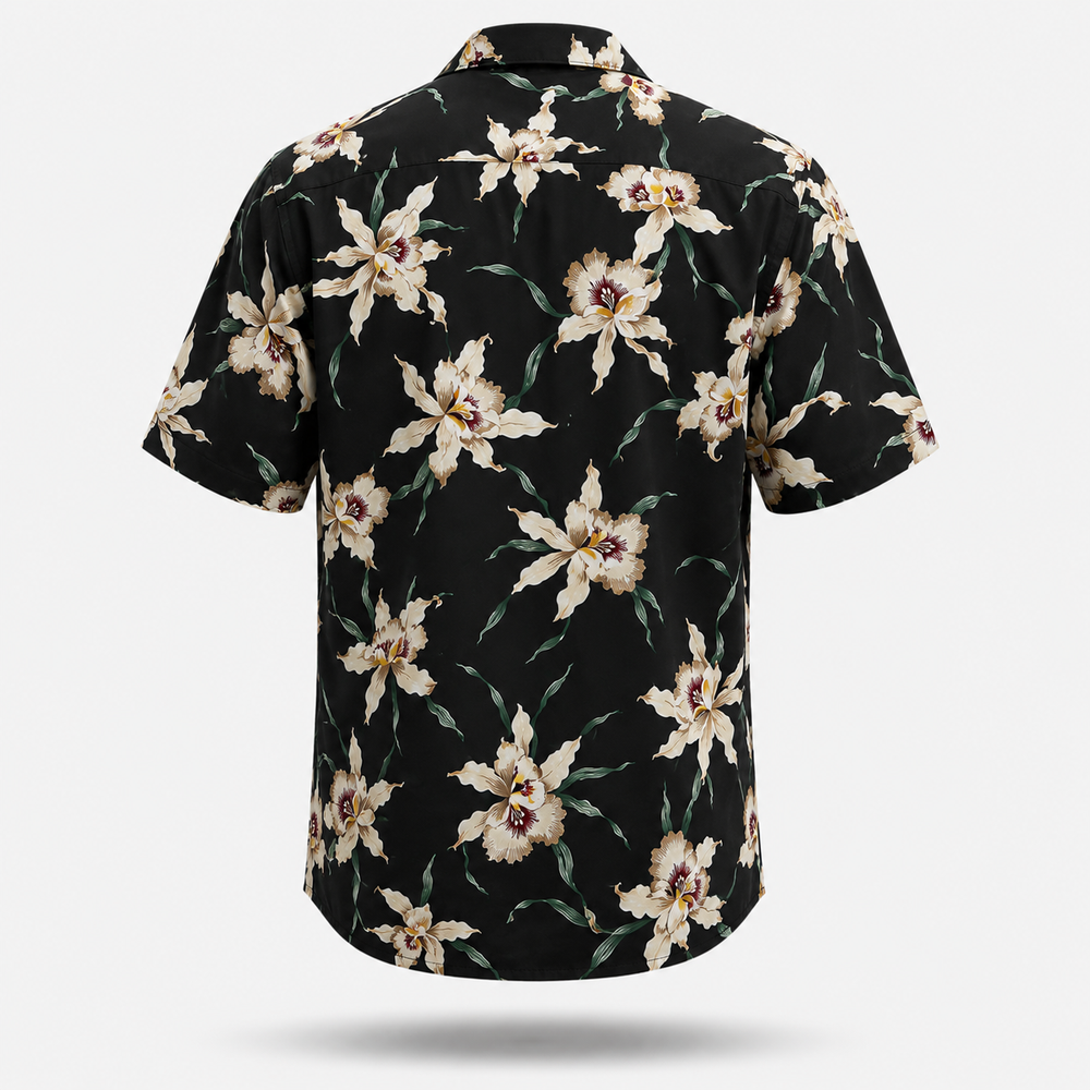 Black Orchid Paradise Hawaiian Shirt