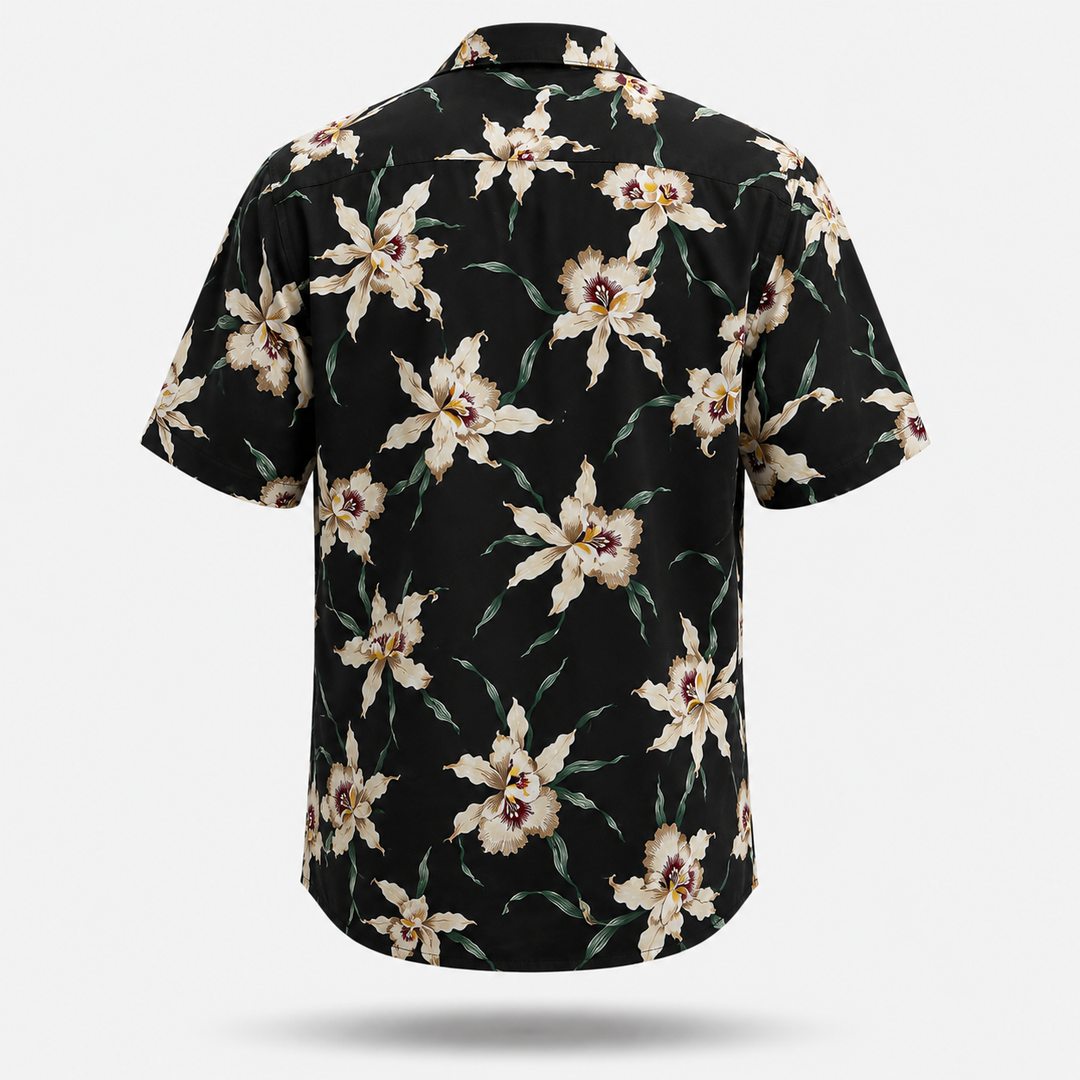 Black Orchid Paradise Hawaiian Shirt