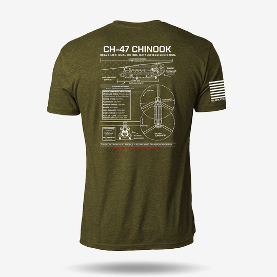 CH 47 Chinook Schematic T Shirt