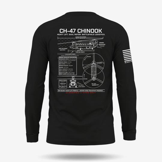 CH-47 Chinook Schematic Long Sleeve