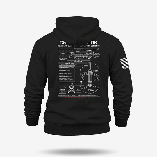 CH-47 Chinook Schematic Hoodie