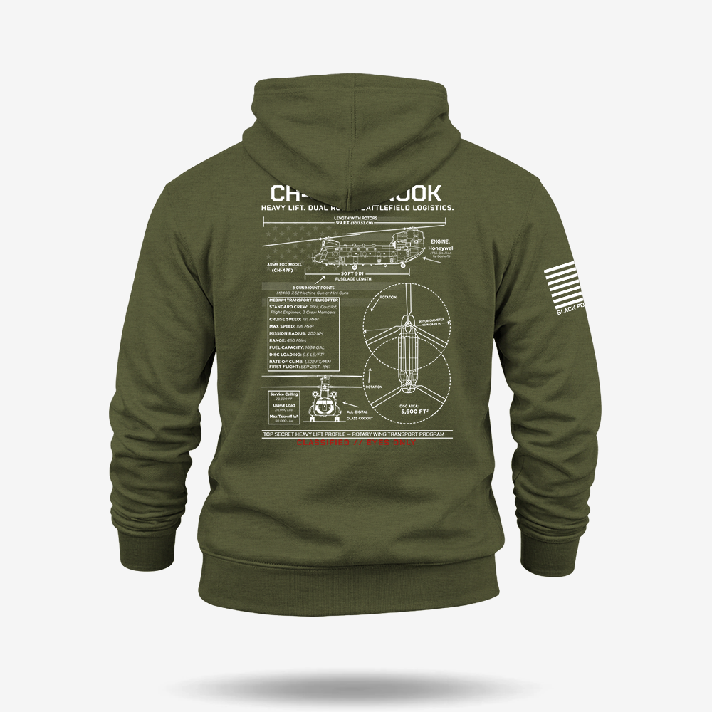 CH-47 Chinook Schematic Hoodie