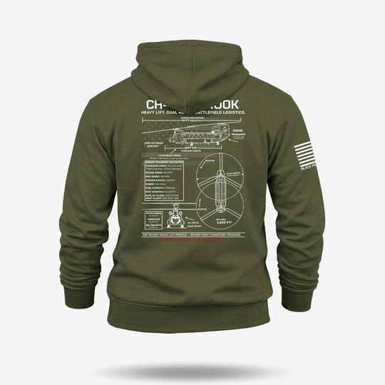 CH-47 Chinook Schematic Hoodie