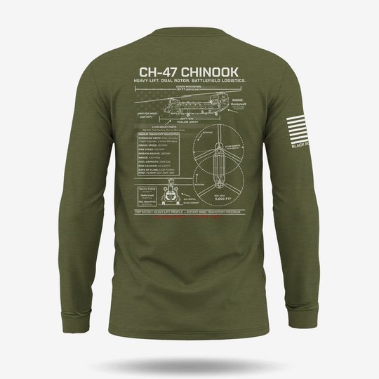 CH-47 Chinook Schematic Long Sleeve