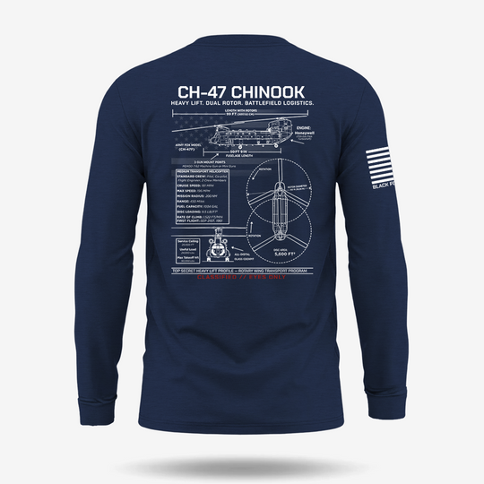 CH-47 Chinook Schematic Long Sleeve