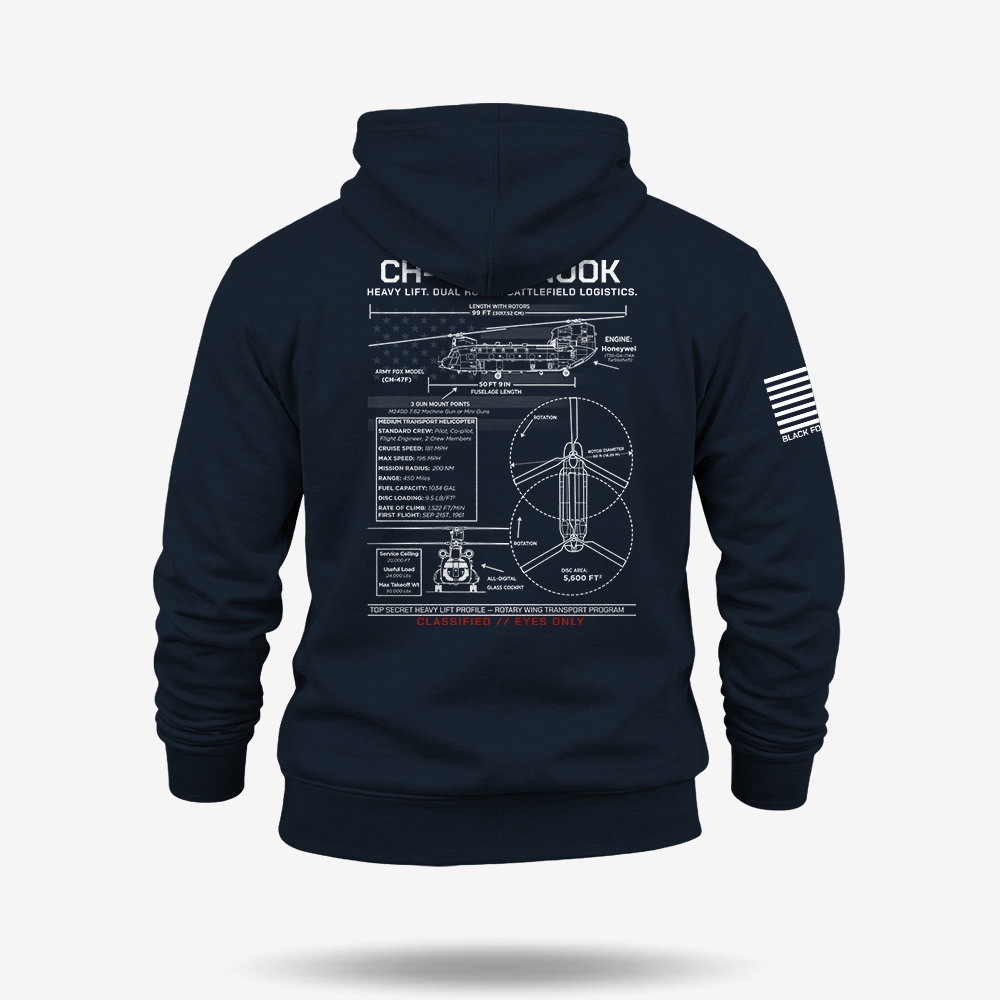 CH-47 Chinook Schematic Hoodie
