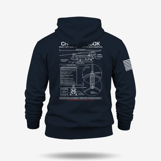 CH-47 Chinook Schematic Hoodie