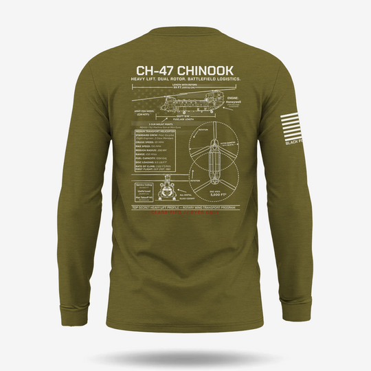 CH-47 Chinook Schematic Long Sleeve