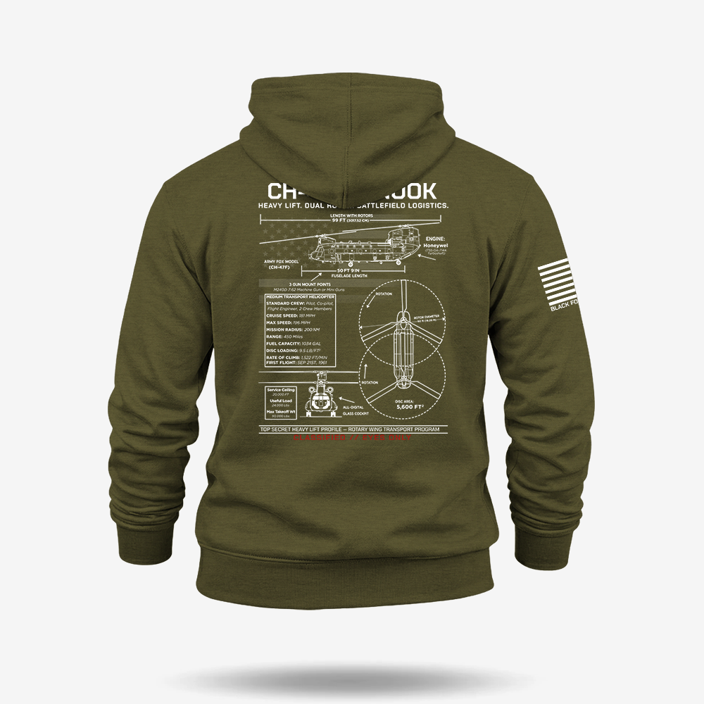 CH-47 Chinook Schematic Hoodie