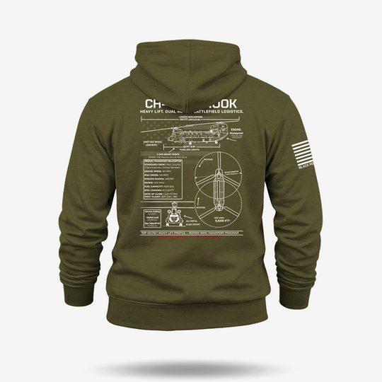 CH-47 Chinook Schematic Hoodie