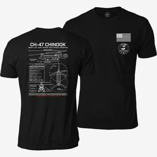 CH 47 Chinook Schematic T Shirt