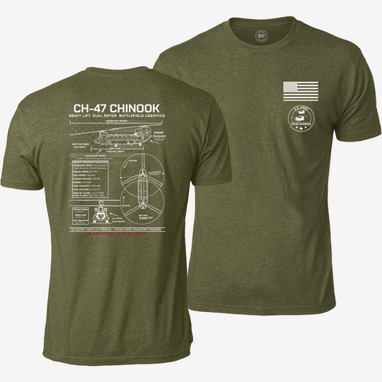 CH 47 Chinook Schematic T Shirt