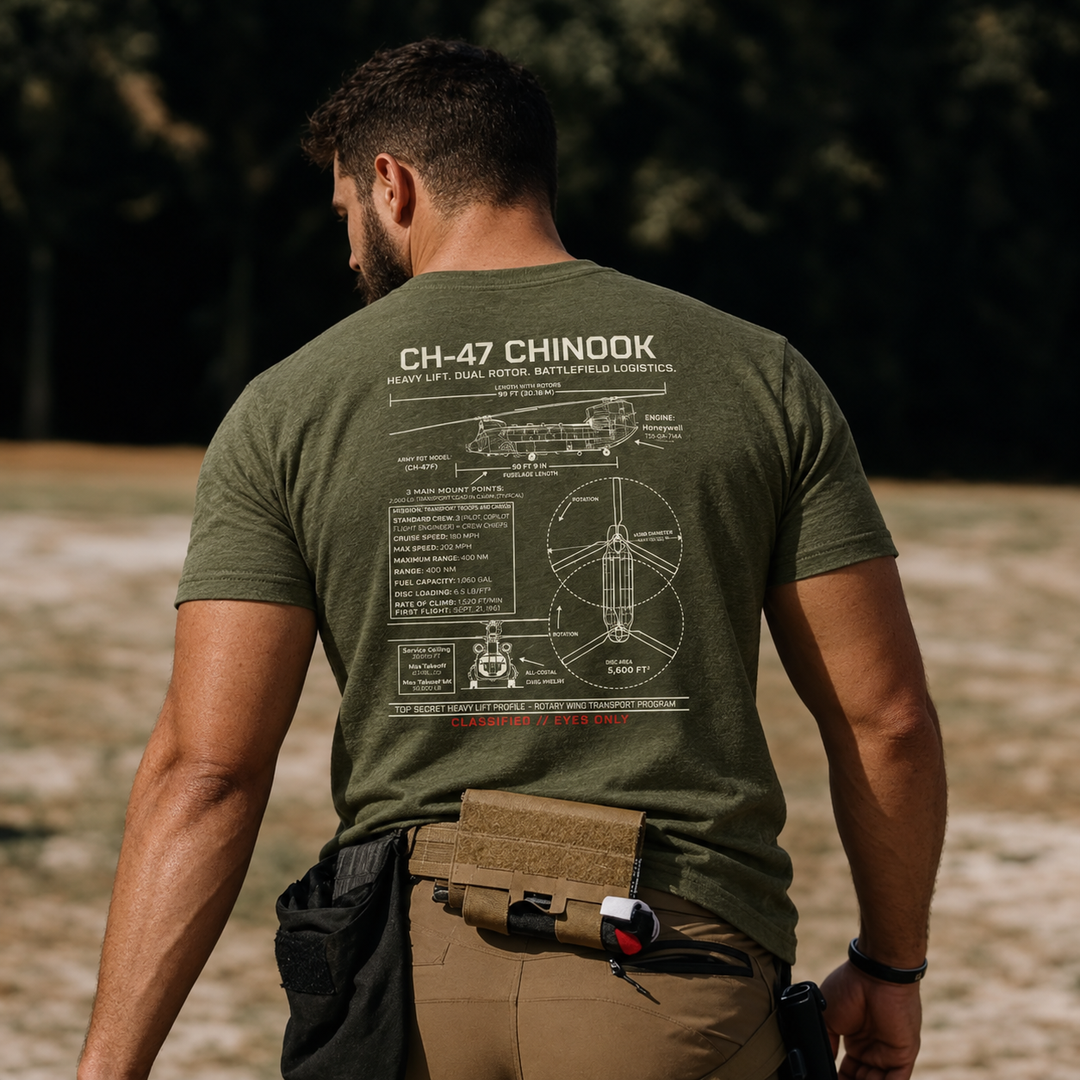 CH 47 Chinook Schematic T Shirt