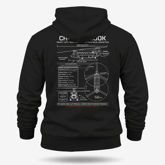 CH-47 Chinook Schematic Hoodie