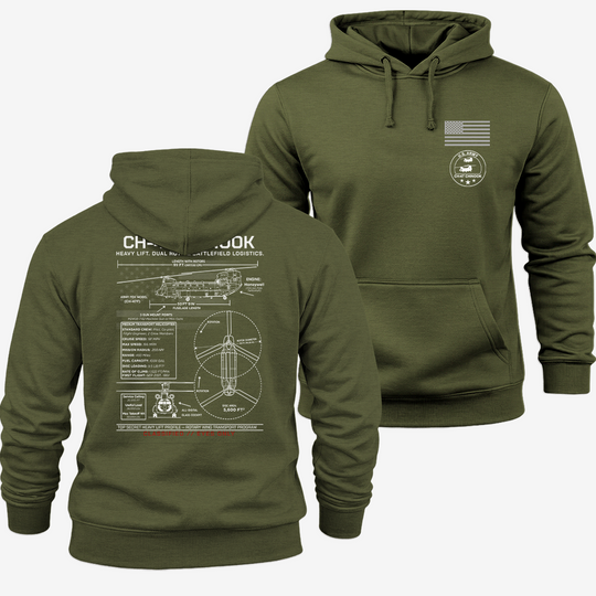 CH-47 Chinook Schematic Hoodie